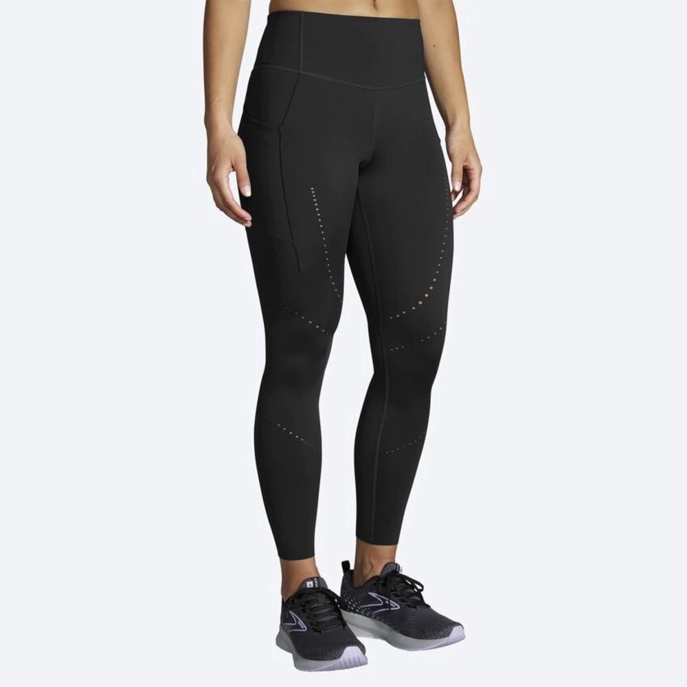 Brooks Black High-Waisted Performance Leggings